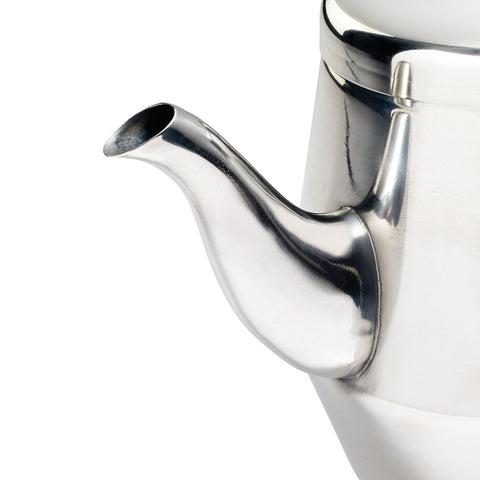 Winco JB2932 Gooseneck Teapot - Stainless Steel, Mirror Finish, 32 oz