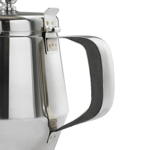 Winco JB2932 Gooseneck Teapot - Stainless Steel, Mirror Finish, 32 oz