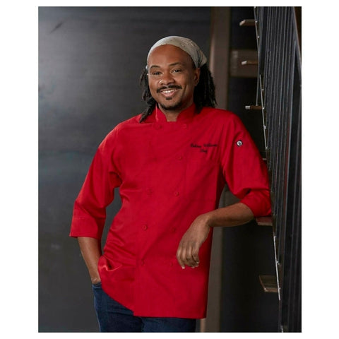 Chef Works JLCL-GRY-5XL Morocco Chef Coat, Double-Breasted 3/4 Sleeve, Gray, 5XL