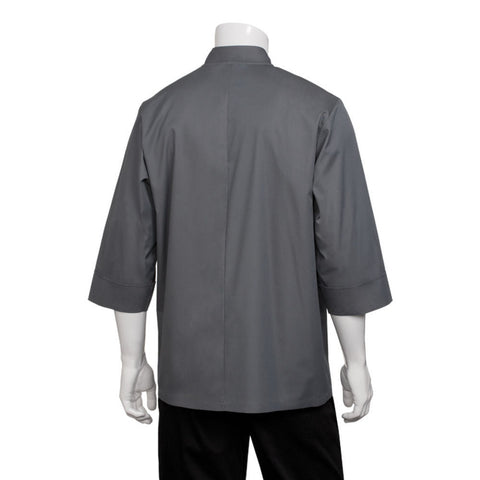 Chef Works JLCLGRY6XL Morocco Gray Chef Coat - 6XL