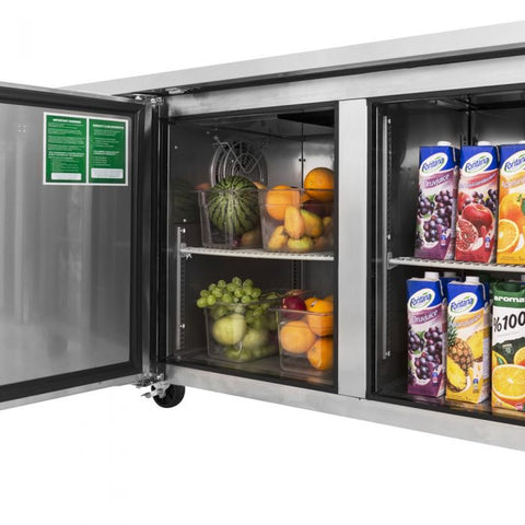 Turbo Air JUR-60S-N6 J Series Narrow Undercounter Refrigerator, 2 Solid Doors, 11.31 cu ft