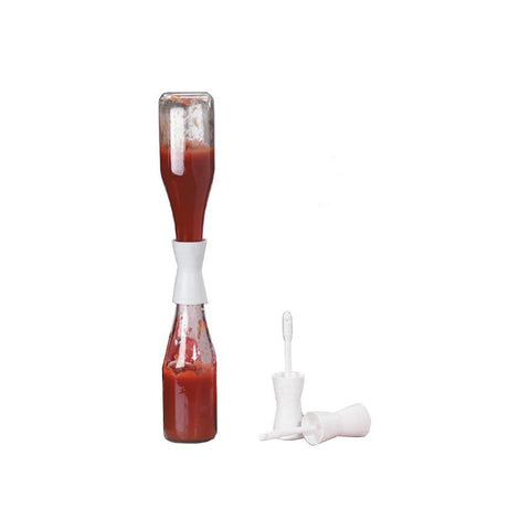 Tablecraft Products K26 Ketchup Coupler - Dishwasher Safe, White, 2 per Bag