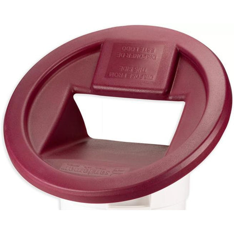San Jamar KA3244 KatchAll Magnetic Flatware Retriever Trash Can Lid - Burgundy