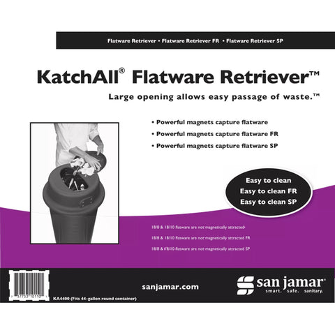CFS Brands KA4400 KatchAll Magnetic Flatware Retriever Trash Can Lid, Burgundy
