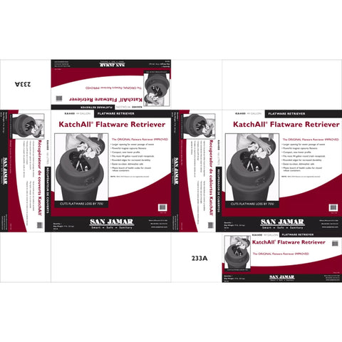 CFS Brands KA4400 KatchAll Magnetic Flatware Retriever Trash Can Lid, Burgundy