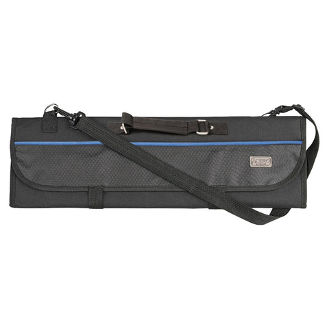 Winco KBG-8 Acero 8-Slot Black Polyester Knife Roll Bag