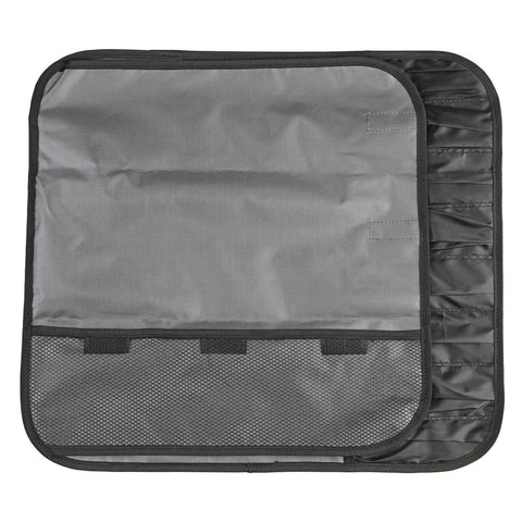 Winco KBG-8 Acero 8-Slot Black Polyester Knife Roll Bag