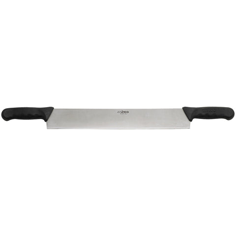 Winco KCP-15 15" Double Handle Cheese Knife with Stainless Steel Blade