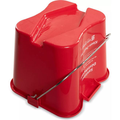 San Jamar KPP256RD Kleen-Pail Pro 8 Qt. Red Sanitizing Pail