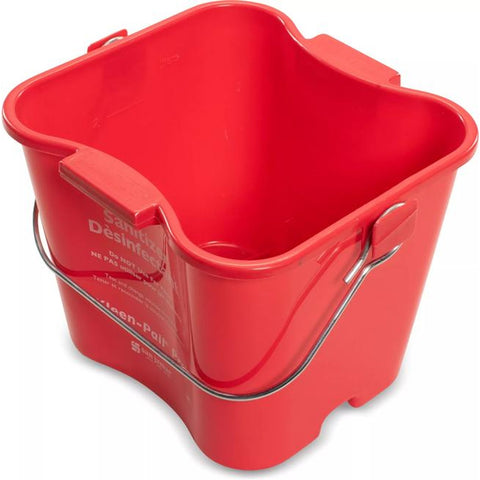 CFS Brands KPP97RD Kleen-Pail Pro 3 Qt Red Sanitizing Bucket