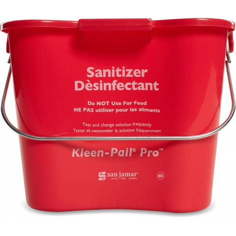 CFS Brands KPP97RD Kleen-Pail Pro 3 Qt Red Sanitizing Bucket