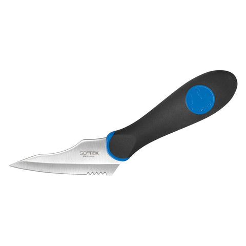 Winco KPR-30 Sof-Tek All-Purpose Utility Knife, 3-1/2" Stainless Steel Blade, Black/Blue TPR Handle