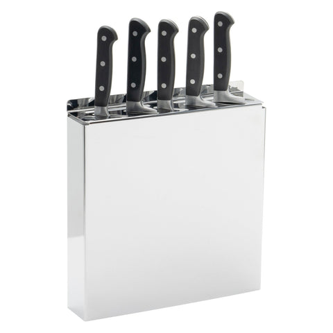 Winco KR-9 Wall-Mount Stainless Steel Knife Rack