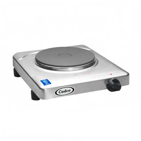 Cadco KR-S2 Single-Burner Cast Iron Electric Hot Plate, 120V