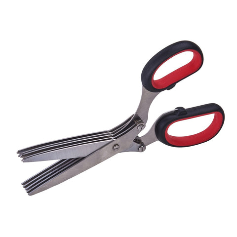 Winco KS-05 Herb Shears, 7-3/4" 5-Blade Stainless Steel