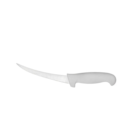Cresco Resco KWBONE6SC 6 inch Stiff Curved Boning Knife with White Handle