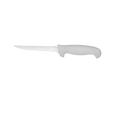 Cresco Resco KWBONE6SN 6" Stiff Narrow Boning Knife with White Handle