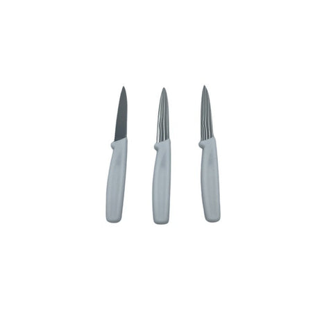 Cresco Resco KWPARING325VPK 3.25" Paring Knife Variety 3-Pack, White Handle