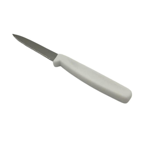 Cresco Resco KWPARING4SR 4" Serrated Paring Knife, White Handle