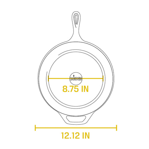 Lodge L10CF3 5 Qt. Pre-Seasoned Cast Iron Covered Deep Skillet
