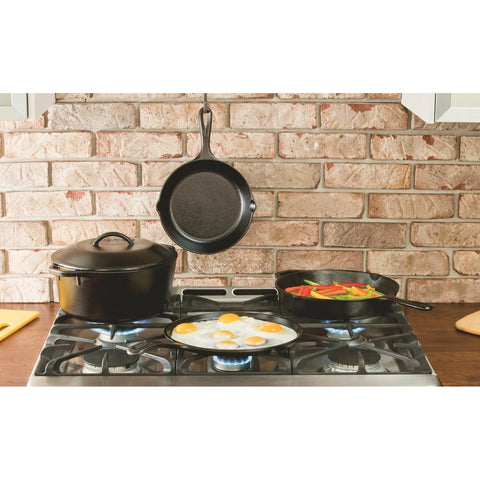 Lodge L10DO3 7 Qt Pre-Seasoned Cast Iron Dutch Oven with Spiral Bail Handle and Lid