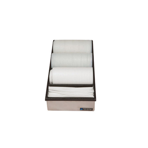 San Jamar L2150 Narrow Countertop Lid and Straw Organizer