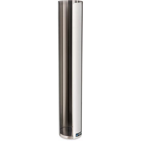 San Jamar L3400 Wall-Mount Single Lid Dispenser, 12-24 oz., Stainless Steel
