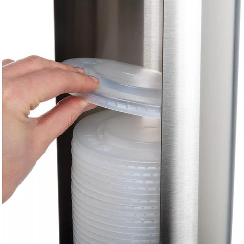 San Jamar L3502 Wall-Mount Double Lid Dispenser - 24-46 oz., Stainless Steel, Silver