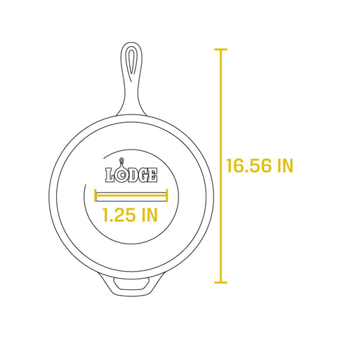 Lodge Manufacturing L8CF3 3.2 Quart Pre-Seasoned Cast Iron Deep Skillet with Lid