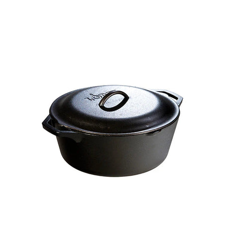 Lodge L8DOL3 Cast Iron 5-Quart Dutch Oven with Lid