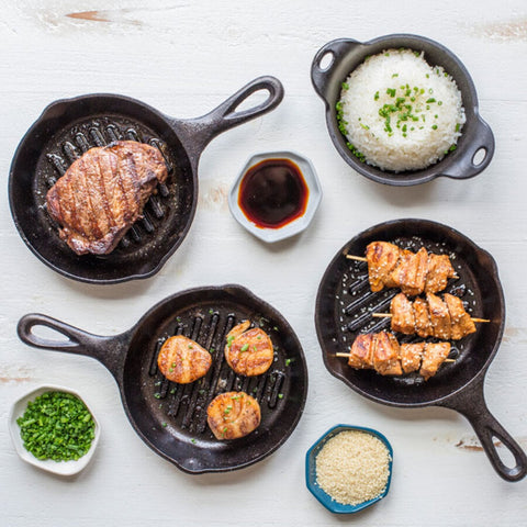 Lodge L8GP3 10-1/4" Round Pre-Seasoned Cast Iron Grill Pan