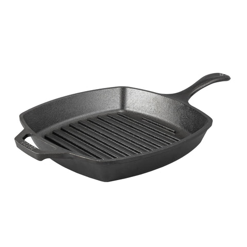 Lodge Cast Iron L8SGP3 10.5 Inch Square Cast Iron Grill Pan
