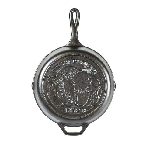 Lodge Manufacturing L8SK3BN 10.25 Inch Cast Iron Buffalo Nickel Skillet