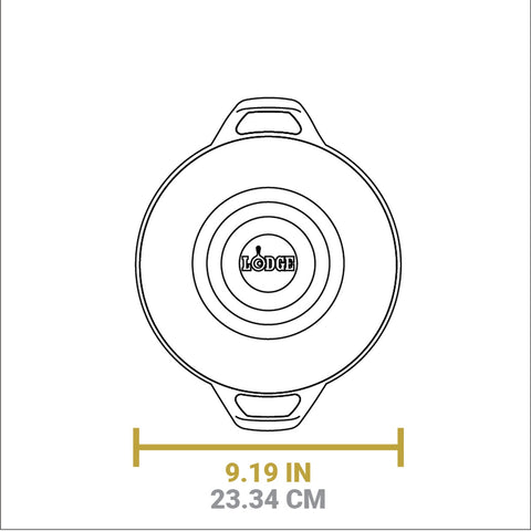 Lodge L9MW 9" Cast Iron Mini Wok