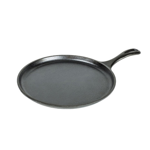 Lodge L9OG3 10.5 Inch Pre-Seasoned Cast Iron Round Griddle