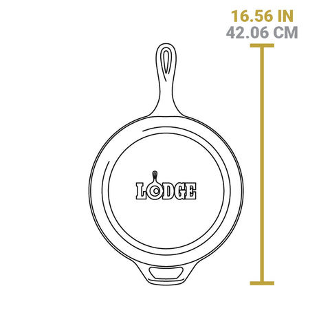 Lodge LCC3 3.2 Quart Seasoned Cast Iron Combo Cooker