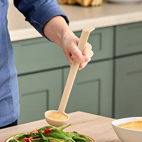 Cambro LD105133 Camwear 1 oz. Beige Polycarbonate Salad Dressing Ladle
