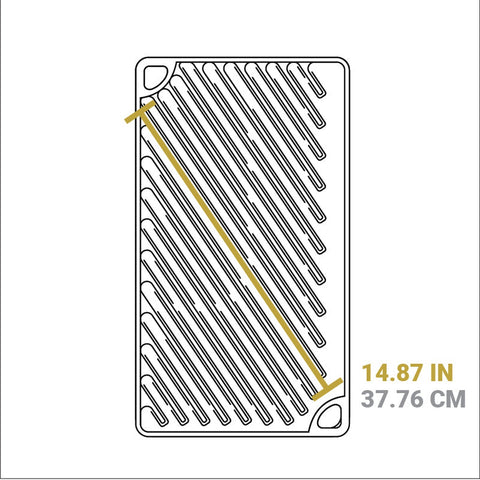 Lodge LDP3 Double Play Reversible Grill/Griddle, 16.75 x 9.5 Inch