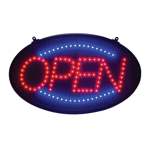 Winco LED-10 "Open" LED Sign, Oval