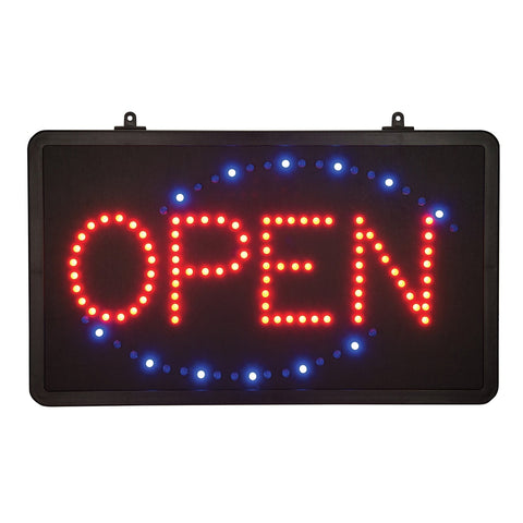Winco LED-6 "Open" LED Sign, Rectangular