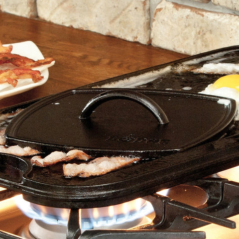 Lodge Manufacturing LFIP3 Pre-Seasoned Cast Iron Flat Grill Press