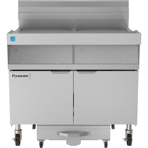 Frymaster LHD165 100 lb. Decathlon Natural Gas Floor Fryer with Thermatron Controller - 105,000 BTU
