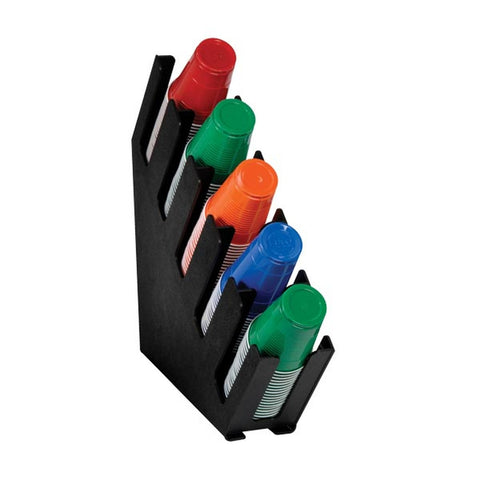 Dispense-Rite LID-5BT 5-Section Countertop Cup and Lid Organizer