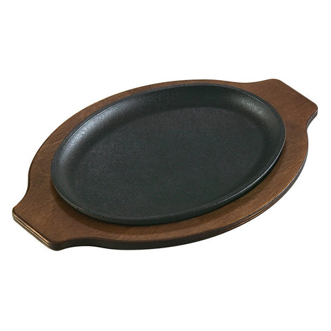 Lodge Manufacturing LJOSH3 Jumbo Oval Cast Iron Serving Griddle, 13 x 10 inch