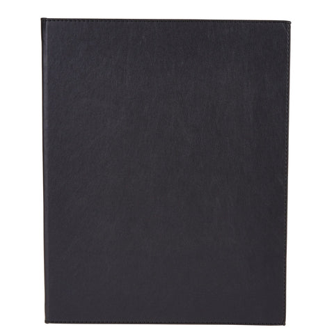 Winco LMD-811BK Two-View Leatherette Menu Cover, Black, 8-1/2" x 11"