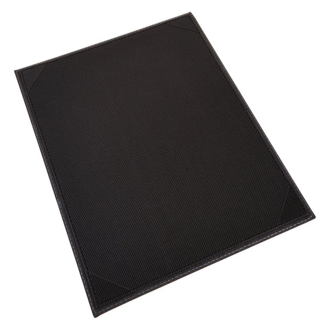 Winco LMS-811BK Single-View Black Leatherette Menu Cover, 8-1/2" x 11"