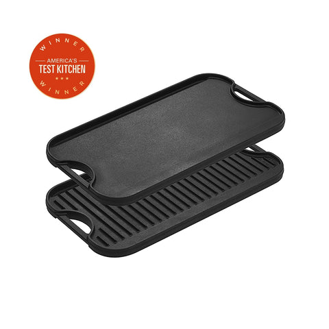 Lodge Manufacturing LPGI3 Pro-Grid 20 Inch x 10.5 Inch Reversible Cast Iron Grill/Griddle