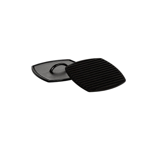 Lodge LPP3 Seasoned Cast Iron Ribbed Panini and Grill Press