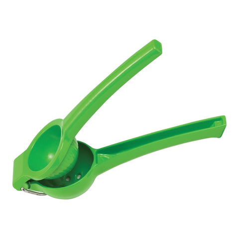 Winco LS-8G 8" Handheld Lime Citrus Squeezer, Aluminum, Green
