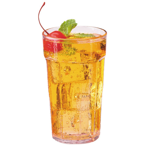 Cambro LT10152 Laguna 10 oz Clear SAN Plastic Hammered Tumbler